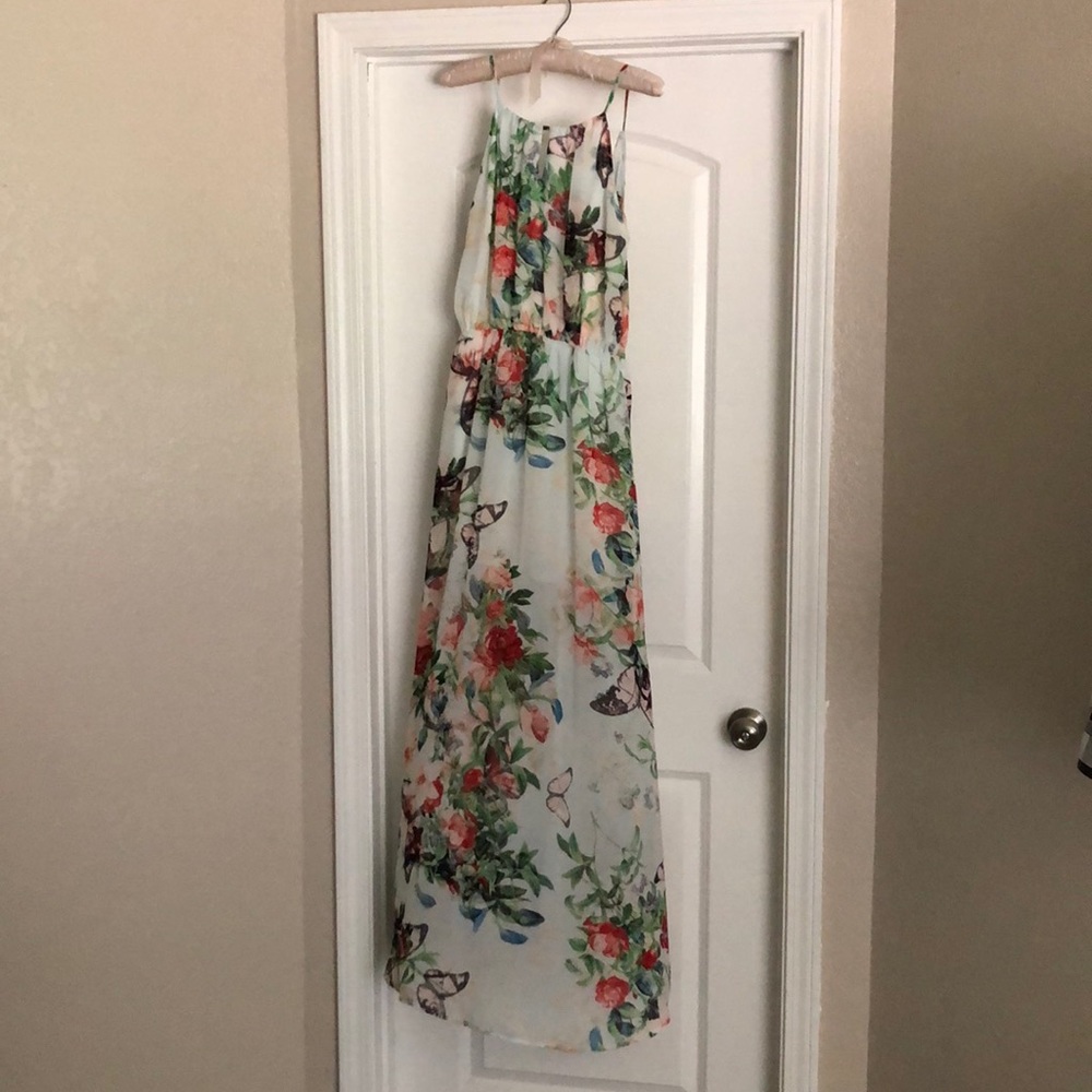 Floral Chiffon Layered Dress